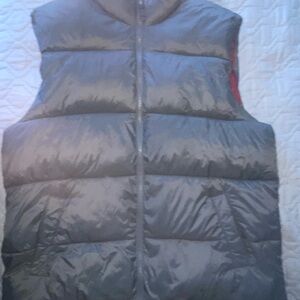 Old Navy Red and Gray Puffer Vest